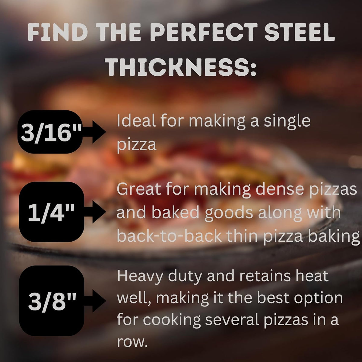 ThermiChef 16" x 22" Pizza Steel - 1/4" Steel, 26 lbs