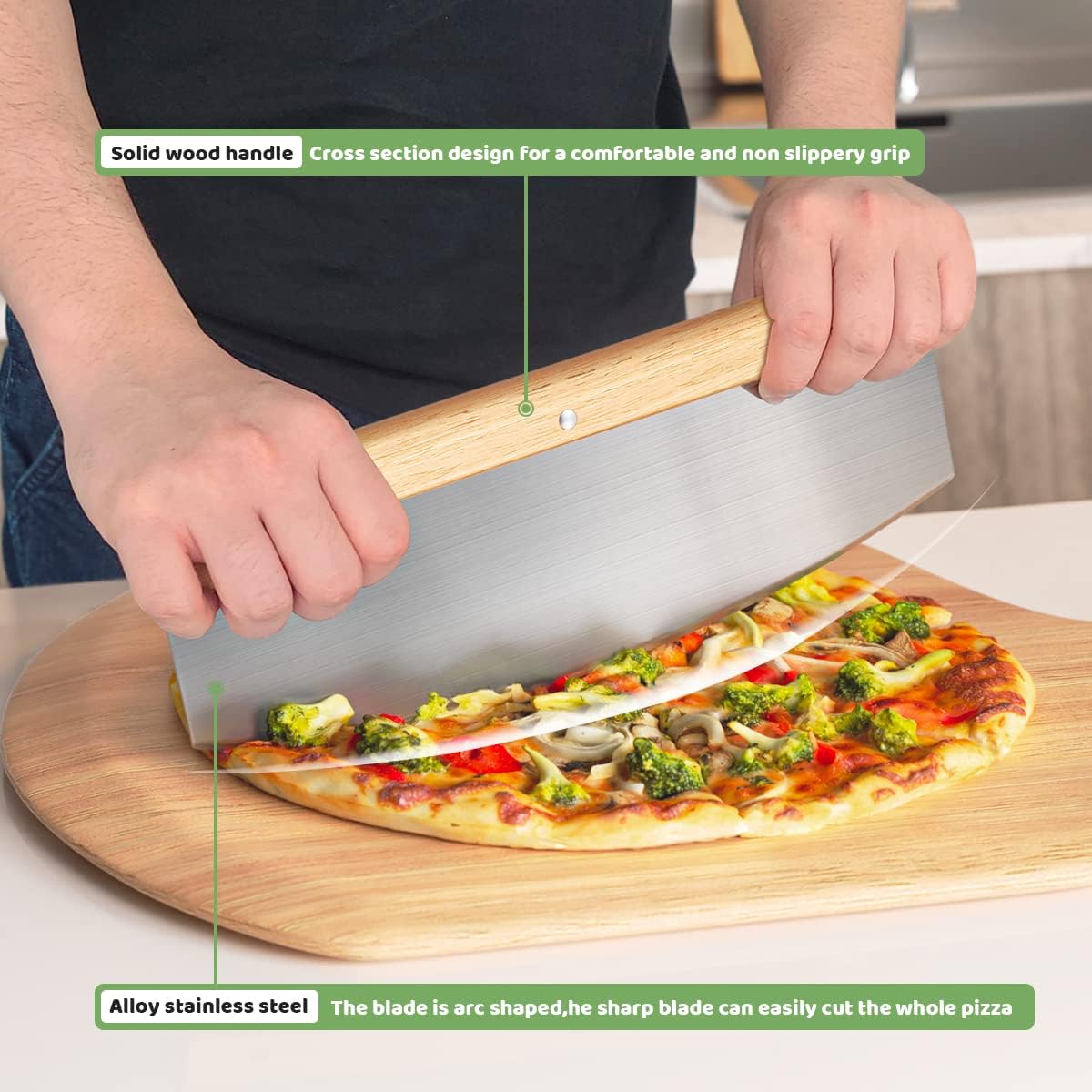 Gyreuni 16''Pizza Stone for Oven and Grill with Pizza Peel,Baking Stone set