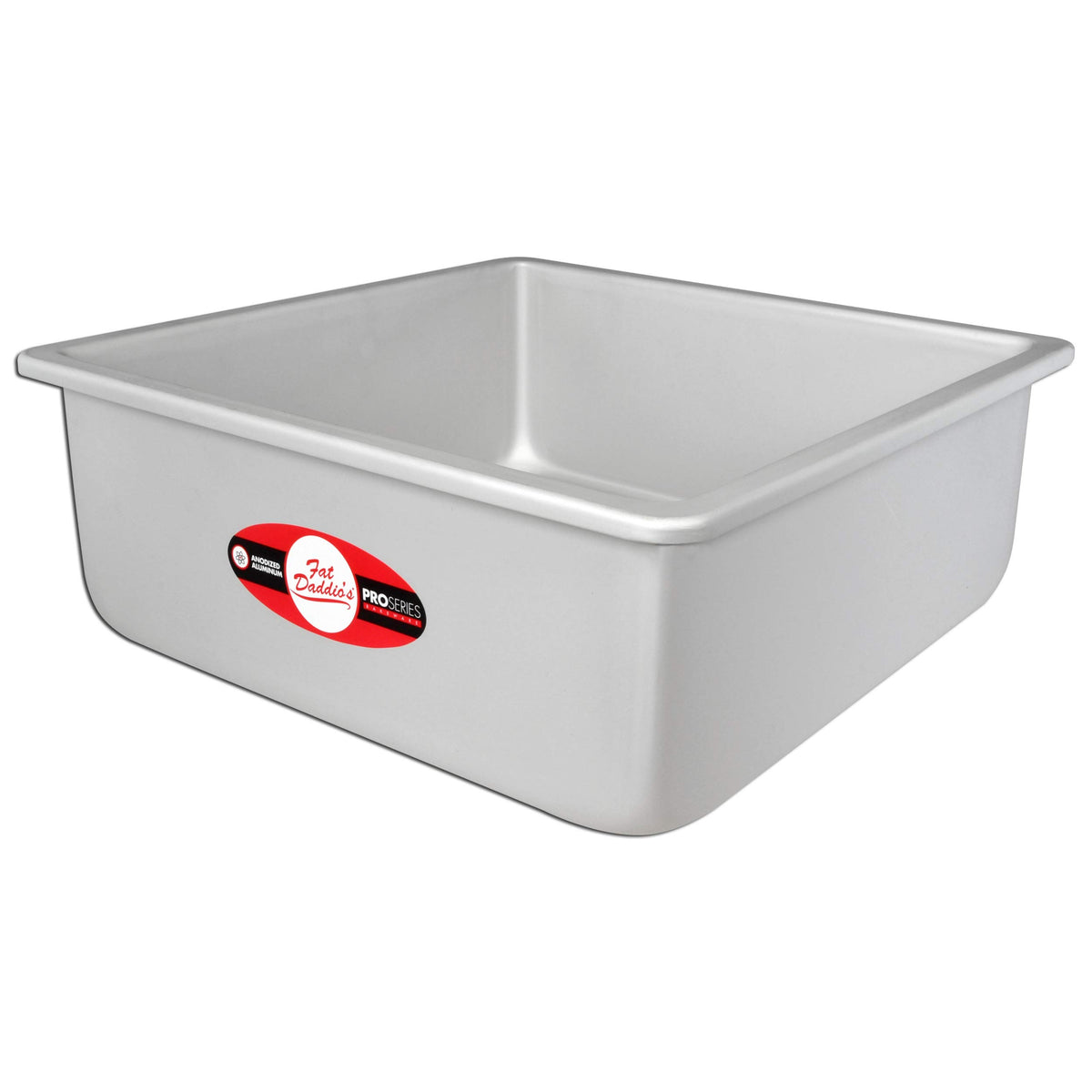 Fat Daddio's Anodized Aluminum Square Cake Pan, 3" High - 8 Inch x 8 Inch x 3 Inch