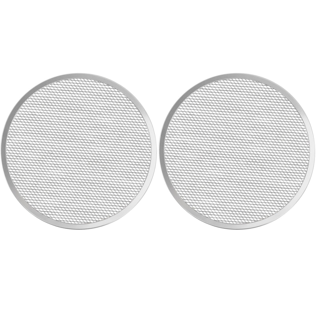 Pizza Screen 11 x 16 Inch 2 Pack Rectangular Aluminum Pizza Pan Restaurant-Grade Flatbread Screen Pizza Crisper Pan,Oven-Safe