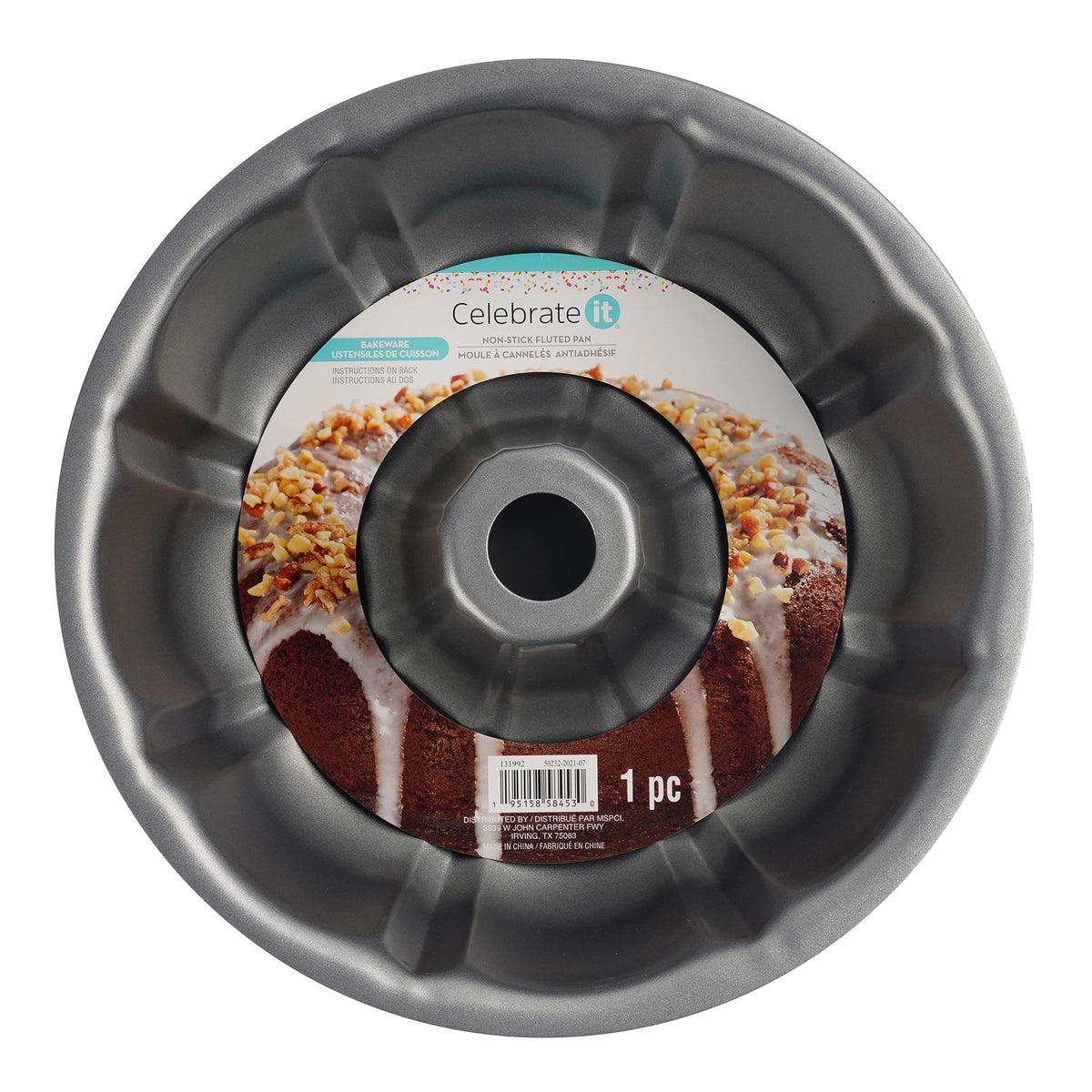 Wilton Gold Non-Stick Fluted Tube Cake Pan, Made Without PFAS, 9.49 in