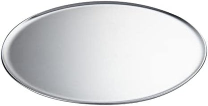 Restaurantware Met Lux 14 Inch Commercial Pizza Pan 1 Coupe Style Pizza Cooking Tray - Heavy-Duty 18-Gauge Aluminum Round Baking Tray Oven-Baking For Pizzas & More