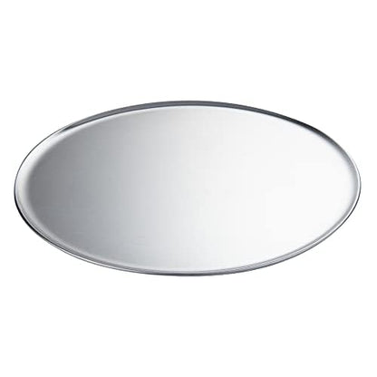 Restaurantware Met Lux 14 Inch Commercial Pizza Pan 1 Coupe Style Pizza Cooking Tray - Heavy-Duty 18-Gauge Aluminum Round Baking Tray Oven-Baking For Pizzas & More