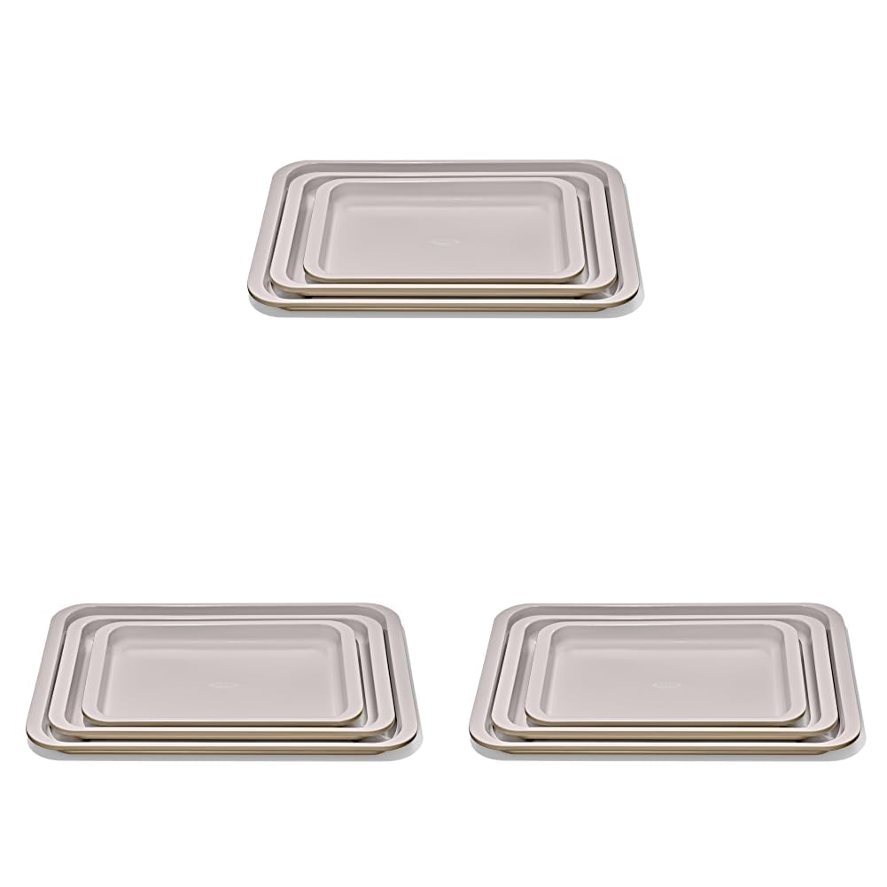 OXO Good Grips Non-Stick Pro Ceramic Coated Metal Bakeware Cake Pan — 9 in Round — Basil, Round Baking Pan for Layered Cakes