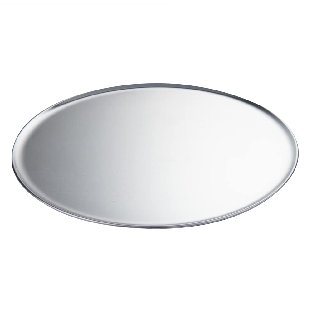 Restaurantware Met Lux 14 Inch Commercial Pizza Pan 1 Coupe Style Pizza Cooking Tray - Heavy-Duty 18-Gauge Aluminum Round Baking Tray Oven-Baking For Pizzas & More