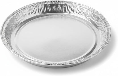 DCS Deals Pack of 12 Disposable Round Foil Pizza Pans – Durable Pizza Tray for Cookies, Cake, Focaccia and More – Size: 12-1/4" x 3/8"