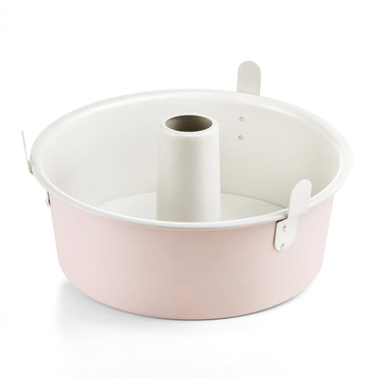 HONGBAKE Angel Food Cake Pan with Removable Bottom, 10 Inch Tube Pan, Nonstick Pound Cake Pans for Baking, Chiffon Cake Mold, 16-Cup, Heavy Duty - Dark Grey