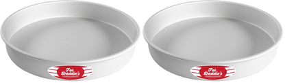 Fat Daddio's Anodized Aluminum Round Cake Pans, 2 Piece Set, 9 x 2 Inch