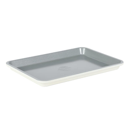 Sur La Table Kitchen Essentials Bake Sale 9 Inch PFOA, PFAS, PTFE Free Nonstick Round Cake Pan - Linen White