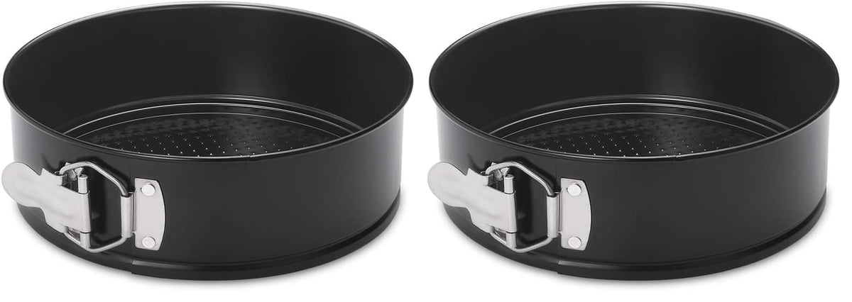 HIWARE Springform Pan Set of 3 Non-stick Leakproof Round Cake Pan Set Includes 3 Pieces 6" 8" 10"