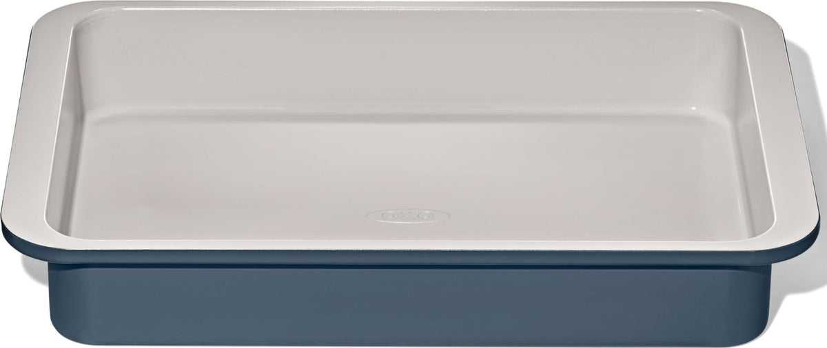 OXO Good Grips Non-Stick Pro Ceramic Coated Metal Bakeware Cake Pan — 9 in Round — Basil, Round Baking Pan for Layered Cakes