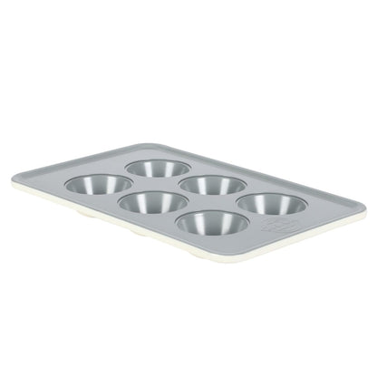 Sur La Table Kitchen Essentials Bake Sale 9 Inch PFOA, PFAS, PTFE Free Nonstick Round Cake Pan - Linen White