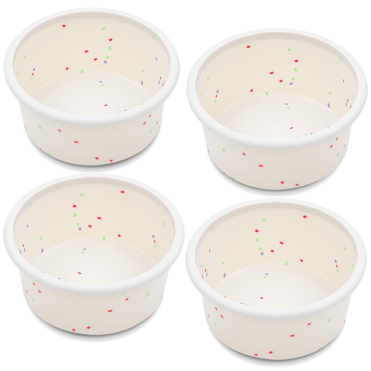 Vinino 6 Inch Round Cake Pan Set, 3 Pack Silicone Mold with Metal Frame