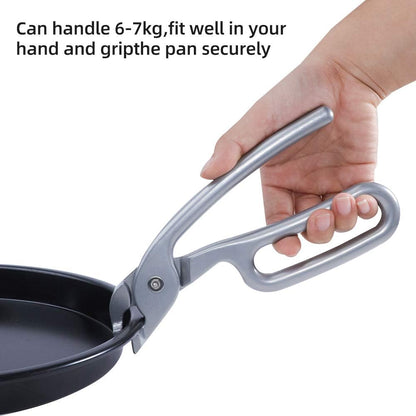 Pizza Pan Gripper for Deep Pizza Pans,Heavy Duty Cast Aluminum Pan Tongs,Great for Pulling Hot Pizza Pan out of the Microwave,Oven … …