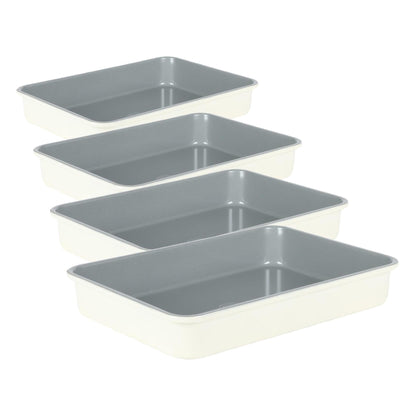 Sur La Table Kitchen Essentials Bake Sale 9 Inch PFOA, PFAS, PTFE Free Nonstick Round Cake Pan - Linen White