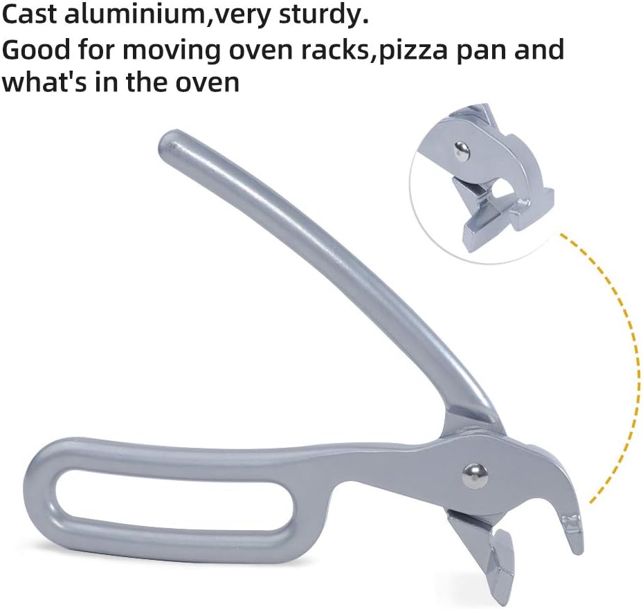 Pizza Pan Gripper for Deep Pizza Pans,Heavy Duty Cast Aluminum Pan Tongs,Great for Pulling Hot Pizza Pan out of the Microwave,Oven … …