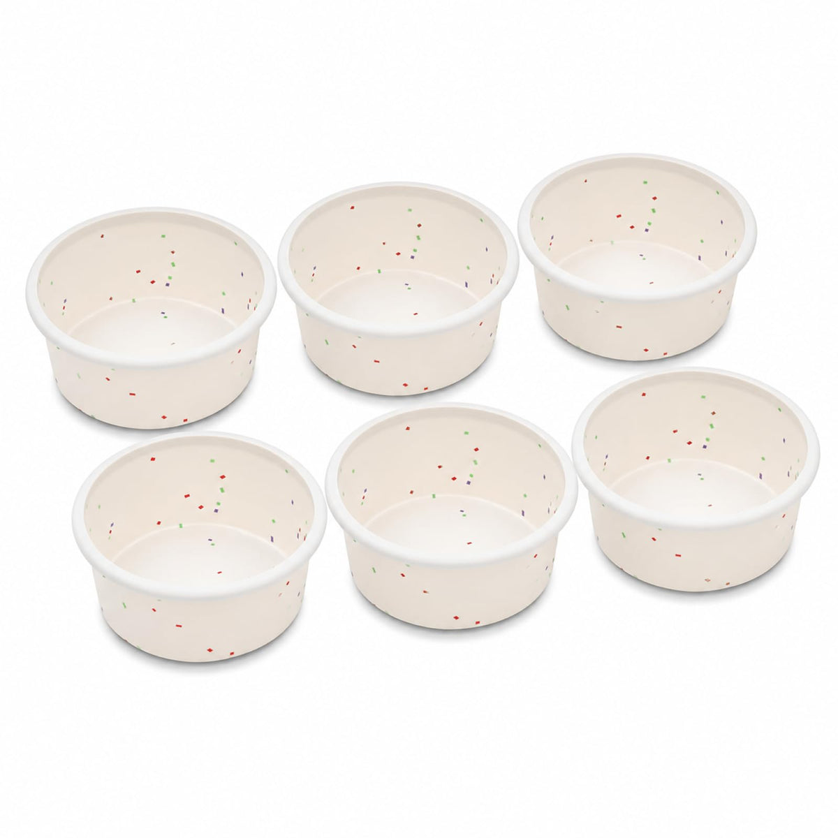 Vinino 6 Inch Round Cake Pan Set, 3 Pack Silicone Mold with Metal Frame