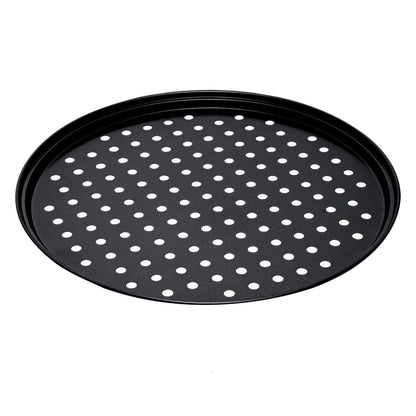 Restaurantware Met Lux 14 Inch Commercial Pizza Pan 1 Coupe Style Pizza Cooking Tray - Heavy-Duty 18-Gauge Aluminum Round Baking Tray Oven-Baking For Pizzas & More