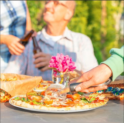 Pack of 12 -Disposable Round Foil Pizza Pans 12 Inch Focaccia Pan Large Serving Trays for Cookies, Cake, Focaccia and More