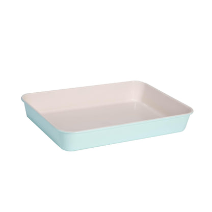 Tasty Clean Ceramic Round Cake Pans Set, 2-Pack of 9-Inch Cake Pans, Durable Aluminized Steel for Professional Results, Clean Ceramic Nonstick Coating, Oven Safe to 425°F, Dishwasher Safe, Aqua