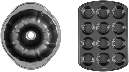 Wilton Gold Non-Stick Fluted Tube Cake Pan, Made Without PFAS, 9.49 in