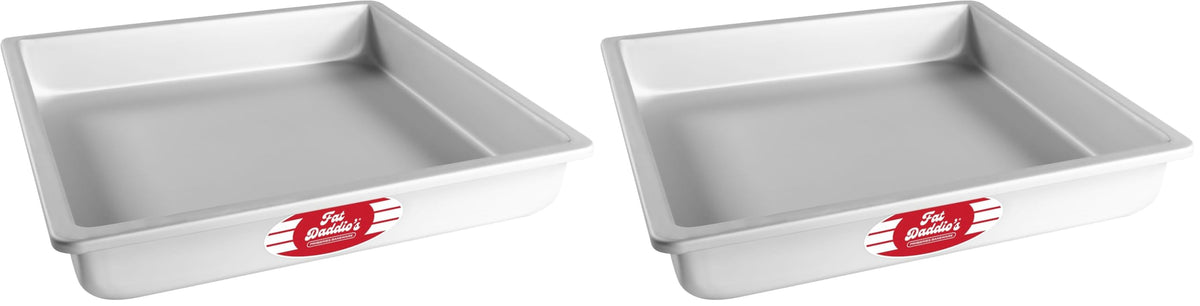 Fat Daddio's Anodized Aluminum Square Cake Pan, 3" High - 8 Inch x 8 Inch x 3 Inch
