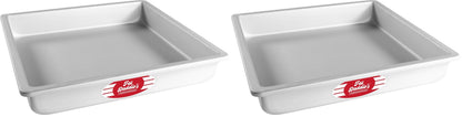 Fat Daddio's Anodized Aluminum Square Cake Pan, 3" High - 8 Inch x 8 Inch x 3 Inch
