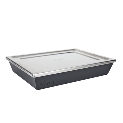 ooni Detroit-Style Pizza Pan 9 x 6 Inch - Rectangular Deep Dish Pizza Pan with Lid, Non-Stick Aluminum Pan, Rectangle Baking Pan & Proofing Tray