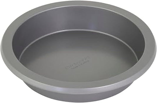 KitchenAid Nonstick Aluminized Steel Round Cake Pan, Dishwasher Safe, 9 Inch, Contour Silver