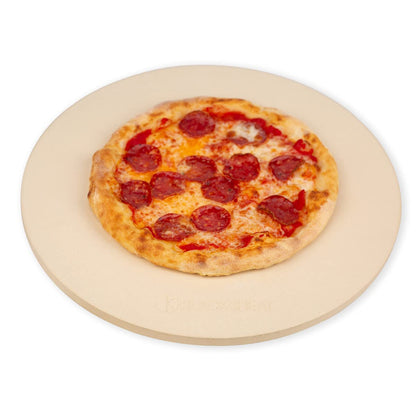 K ROCKSHEAT Pizza Stone Round 16 Inch for Grill and Oven, Large Cordierite Baking Stone for Bread, Safe Circular Cooking Stone for Grill 16", Easy to Clean