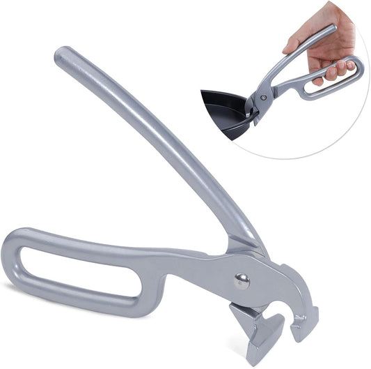 Pizza Pan Gripper for Deep Pizza Pans,Heavy Duty Cast Aluminum Pan Tongs,Great for Pulling Hot Pizza Pan out of the Microwave,Oven … …