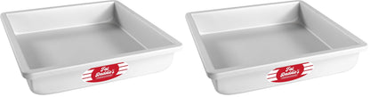Fat Daddio's Anodized Aluminum Square Cake Pan, 3" High - 8 Inch x 8 Inch x 3 Inch