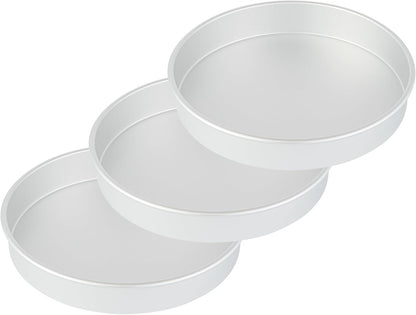 Restaurantware-Met Lux 12 x 2 Inch Straight-Sided Baking Tin, 1 Round Cake Pan - Oven-Ready, Freezable, Anodized Aluminum Round Baking Pan, Greaseproof, For Layer Birthday Cake