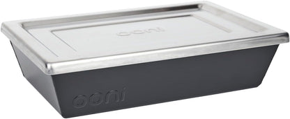 ooni Detroit-Style Pizza Pan 9 x 6 Inch - Rectangular Deep Dish Pizza Pan with Lid, Non-Stick Aluminum Pan, Rectangle Baking Pan & Proofing Tray