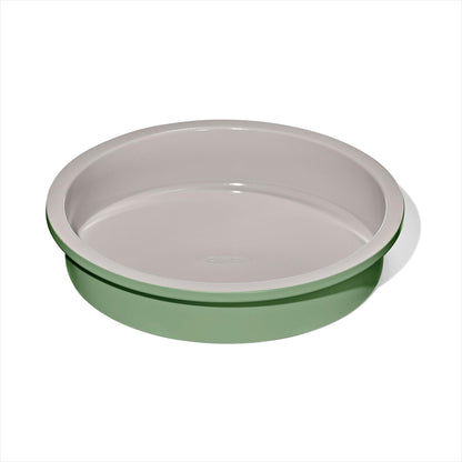 OXO Good Grips Non-Stick Pro Ceramic Coated Metal Bakeware Cake Pan — 9 in Round — Basil, Round Baking Pan for Layered Cakes
