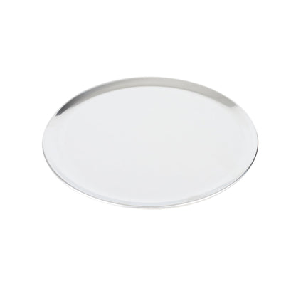 Restaurantware Met Lux 14 Inch Commercial Pizza Pan 1 Coupe Style Pizza Cooking Tray - Heavy-Duty 18-Gauge Aluminum Round Baking Tray Oven-Baking For Pizzas & More