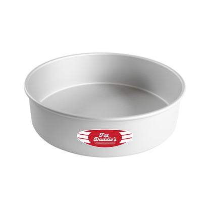 Fat Daddio's Anodized Aluminum Round Cake Pans, 2 Piece Set, 9 x 2 Inch