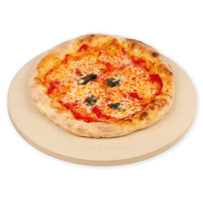 K ROCKSHEAT Pizza Stone Round 16 Inch for Grill and Oven, Large Cordierite Baking Stone for Bread, Safe Circular Cooking Stone for Grill 16", Easy to Clean