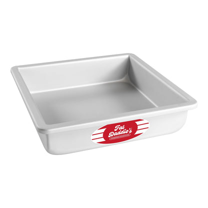 Fat Daddio's Anodized Aluminum Square Cake Pan, 3" High - 8 Inch x 8 Inch x 3 Inch