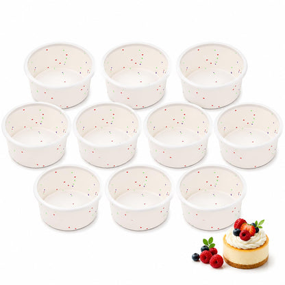 Vinino 6 Inch Round Cake Pan Set, 3 Pack Silicone Mold with Metal Frame