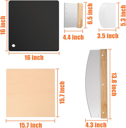 Hisencn 16 x16 Inch Square Pizza Steel Set for Oven and Grill