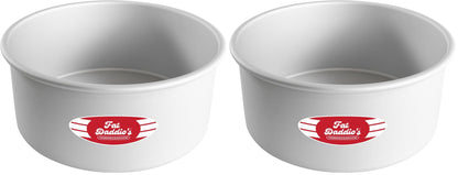 Fat Daddio's Anodized Aluminum Round Cake Pans, 2 Piece Set, 9 x 2 Inch