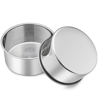 P&P CHEF 8 Inch Cake Pans Set, 2Pcs Stainless Steel Round Baking Pan