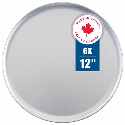 Norjac 14 Inch Pizza Pan, 6 Pack, Round Aluminum Pans, Baking Tray for Oven, Rust-Free, Durable & Long Lasting
