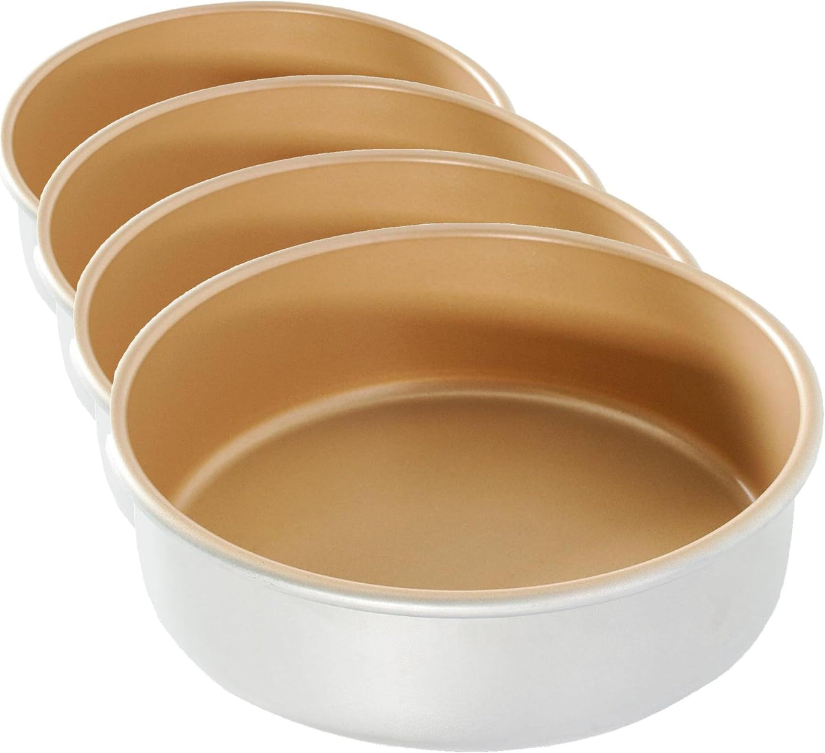Nordic Ware 9" Round Non-stick Natural Aluminum Cake Pans (2 Pack), Metallic