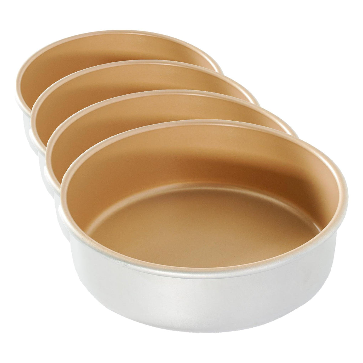 Nordic Ware 9" Round Non-stick Natural Aluminum Cake Pans (2 Pack), Metallic