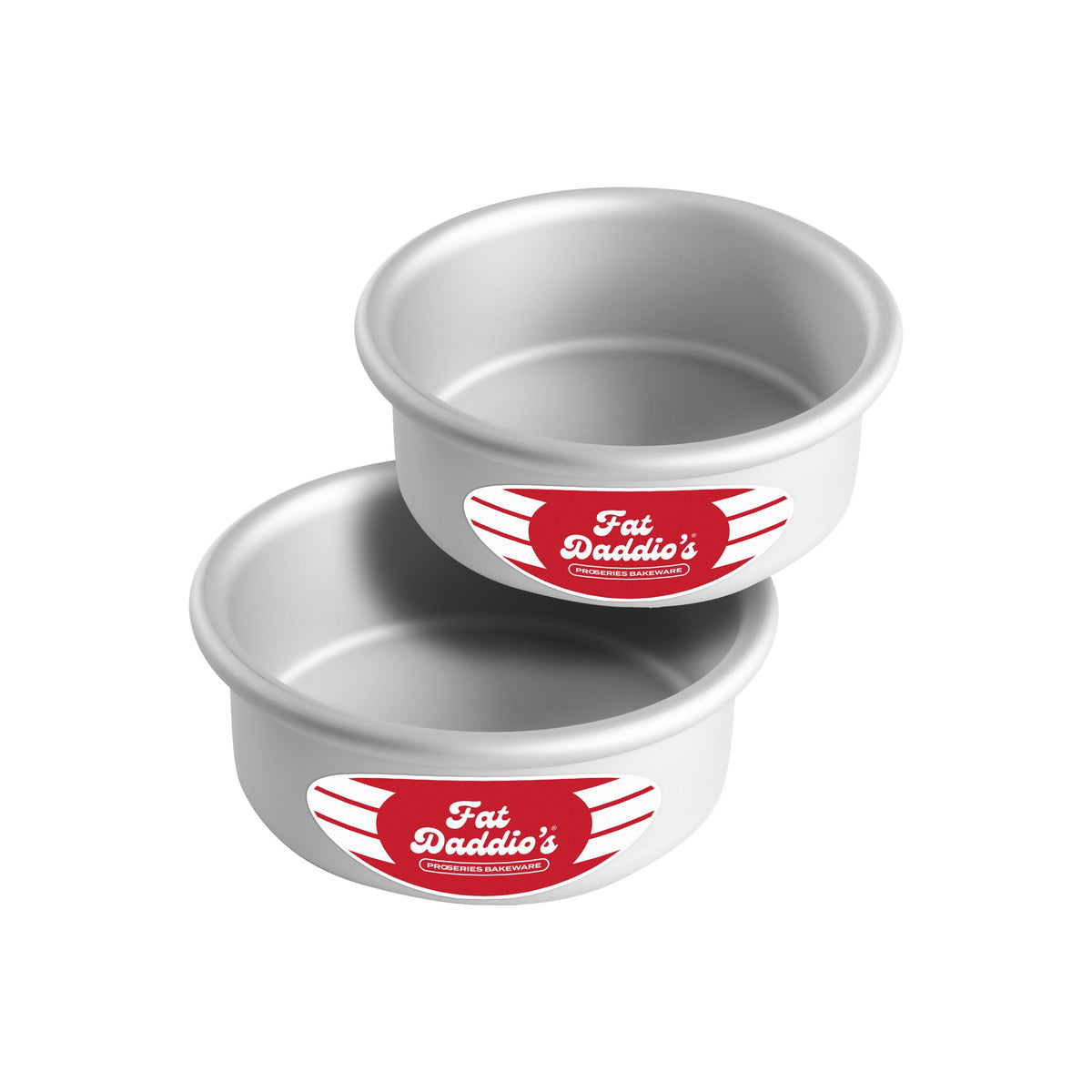 Fat Daddio's Anodized Aluminum Round Cake Pans, 2 Piece Set, 9 x 2 Inch