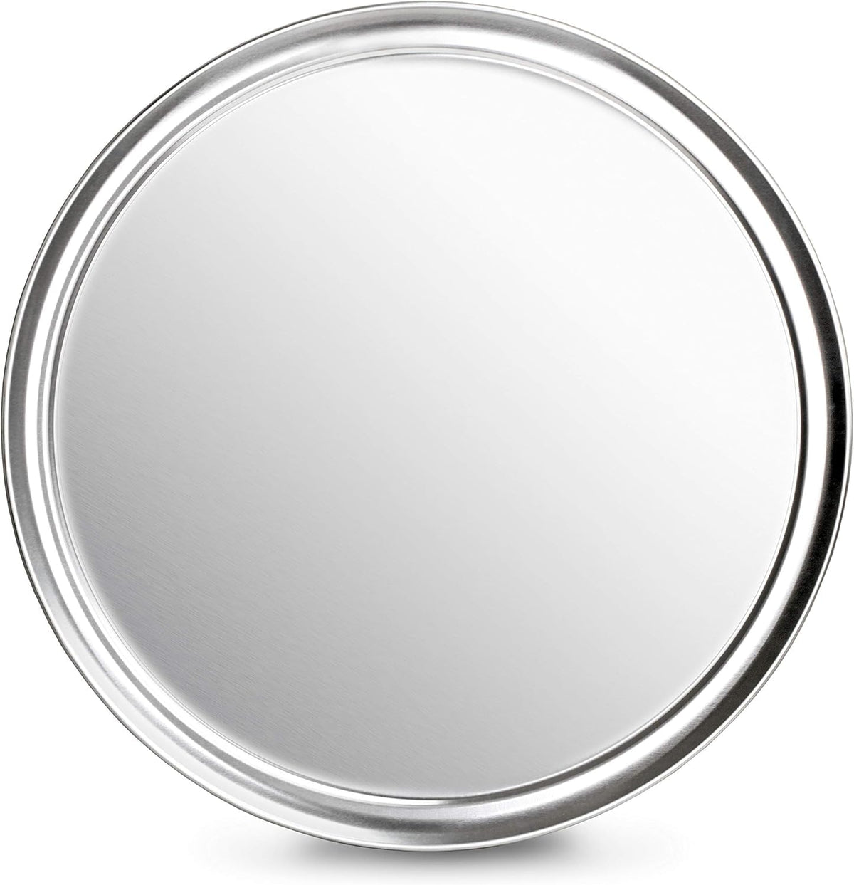 New Star Foodservice Restaurant-Grade Aluminum Pizza Pan/Tray with Wide Rim, 16 Inch, Pack of 6