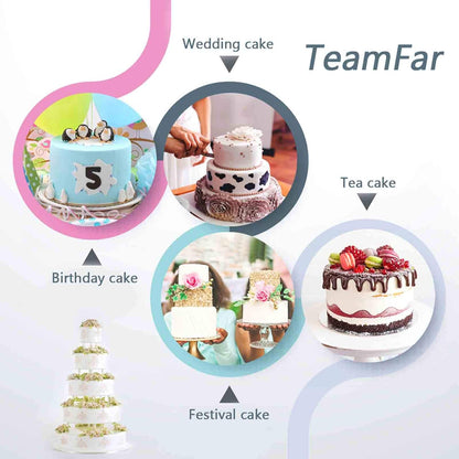 TeamFar Cake Pan, Stainless Steel Round Baking Tier Cake Pans Tins Set of 5