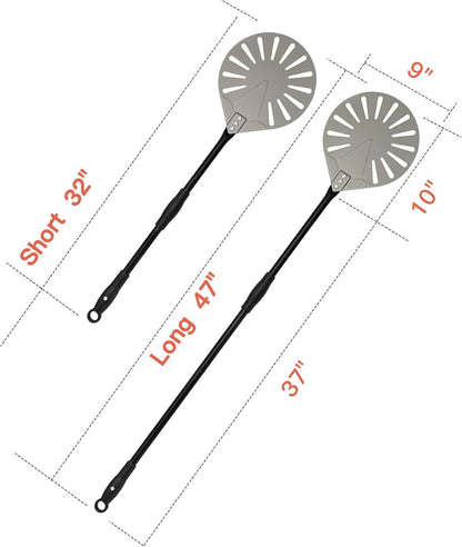 G.a HOMEFAVOR 9"x 10" Perforated Pizza Peel, Aluminum, 47 Inch overall